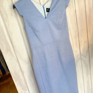 Docia klänning - ljusblå/beige