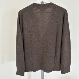 Ibbie Knit V-neck cardigan - Dark brown