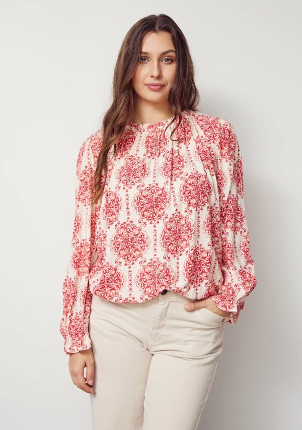 Tanna Blus - Red Floral - Bild 2