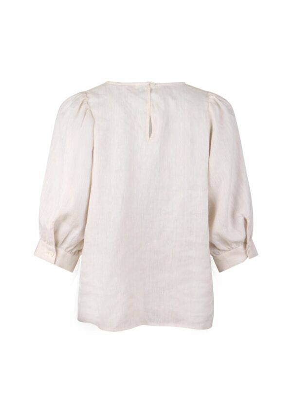 Carmen Beige Linneblus - Bild 2