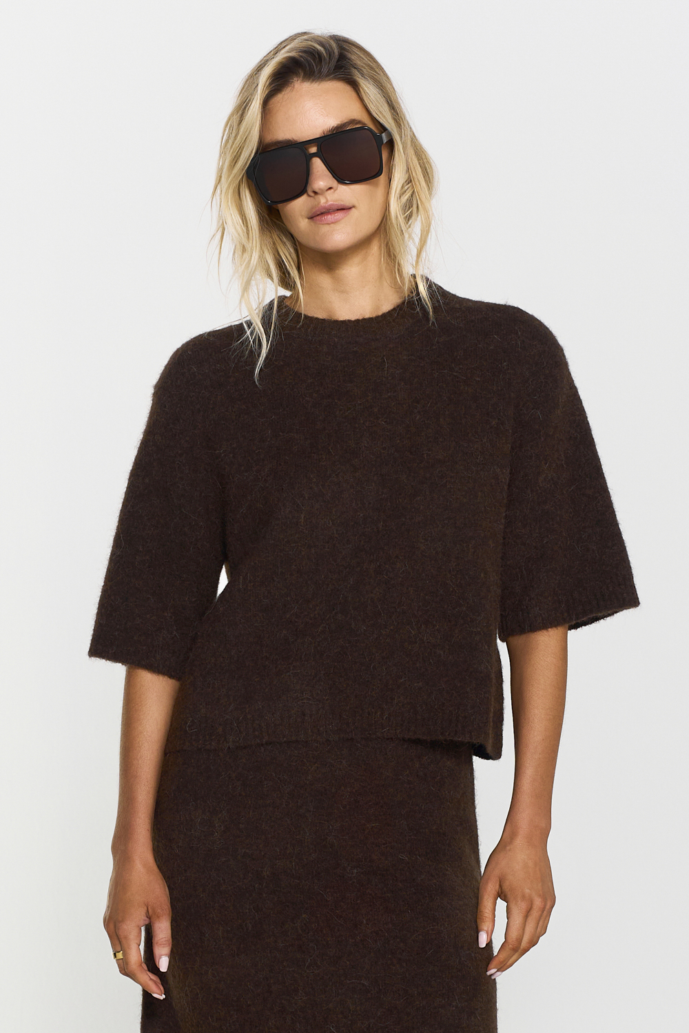 Madina Short Sleeve Knit - Mocha brown - Bild 2
