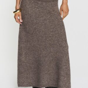 Israa Knitted Skirt - Dk truffle