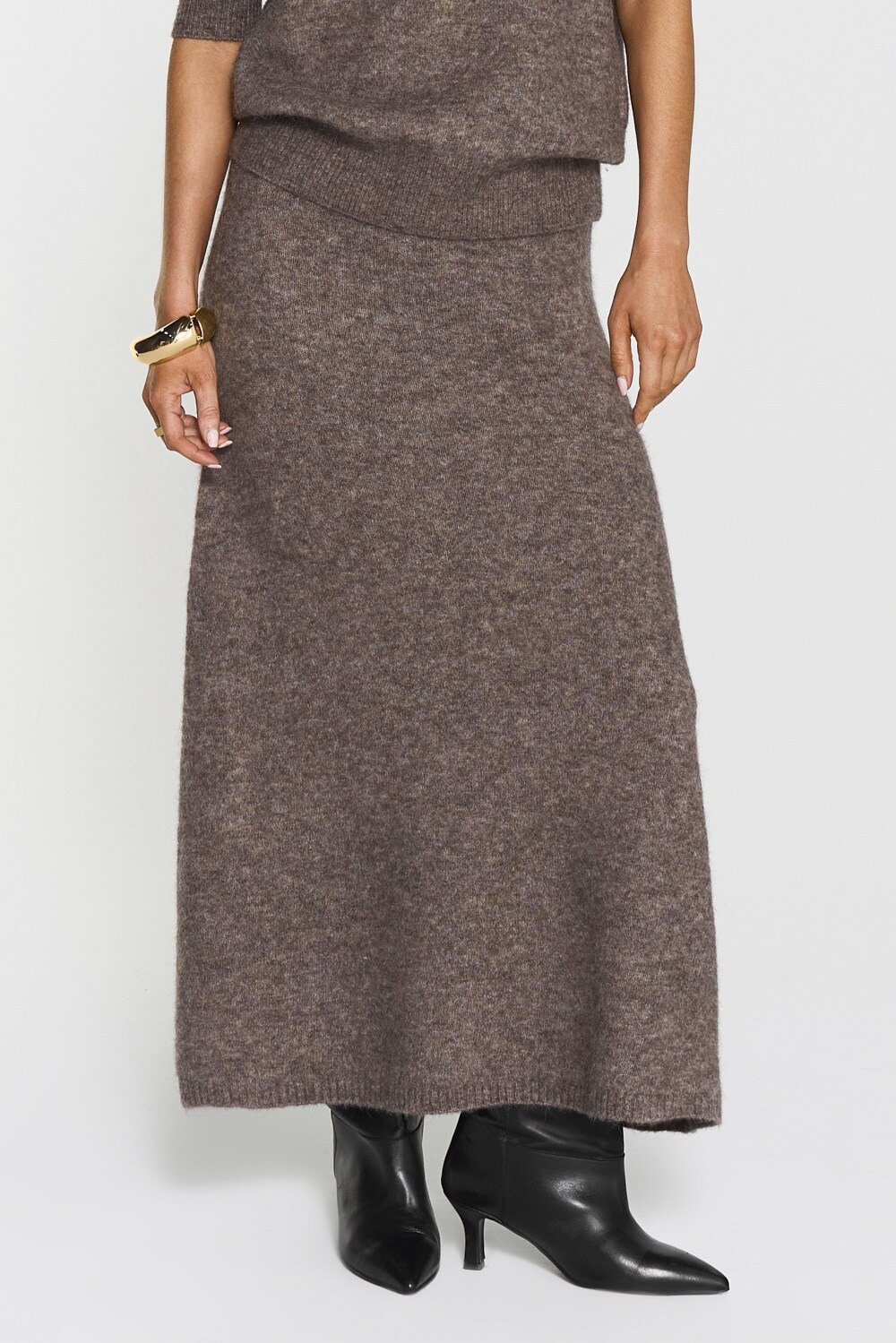 Israa Knitted Skirt - Dk truffle