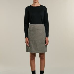 Kirsti Beige Rutig Ullkjol