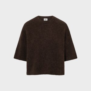 Madina Short Sleeve Knit - Mocha brown