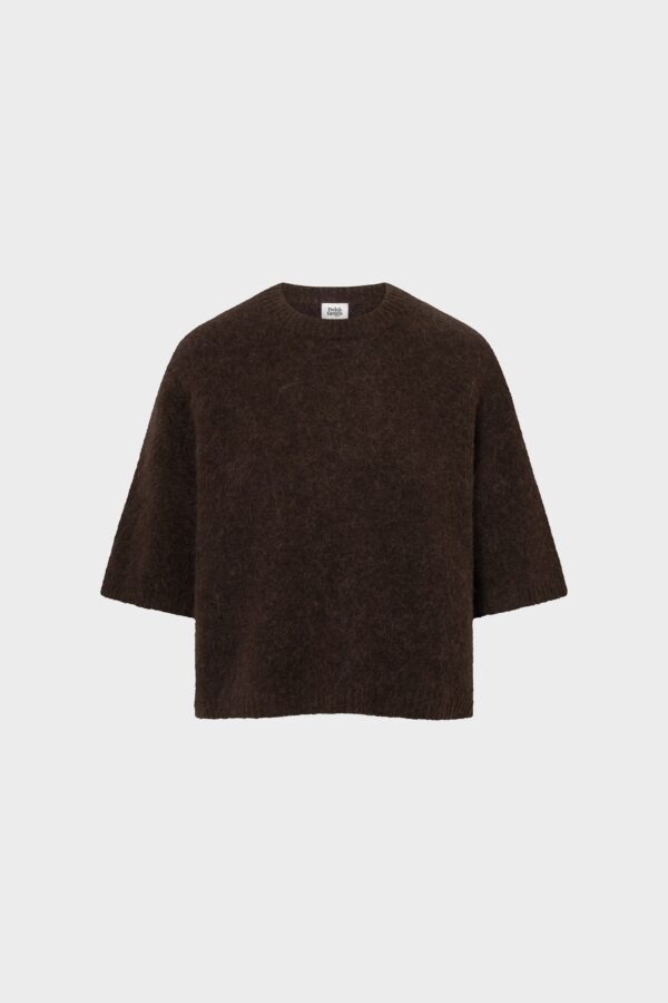 Madina Short Sleeve Knit - Mocha brown
