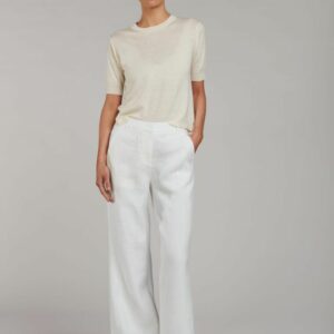 Louise Offwhite Linnebyxa | Stenströms