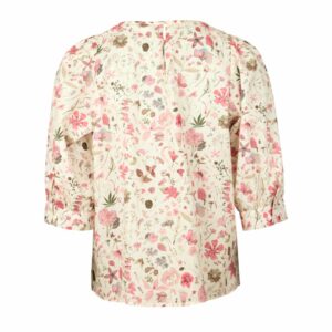 Carmen Ljusrosa Blommig Blus